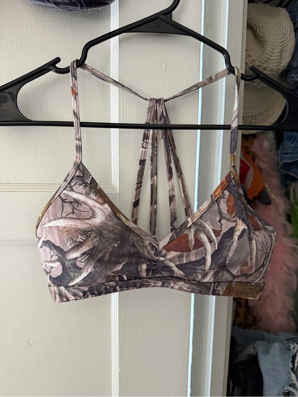 Realtree Thrashhappy Born Dead Camo Strappy Sports Bralette